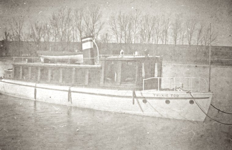 Trixie Too pleasure boat by Ed Sullivan and executive of Cement Co. c