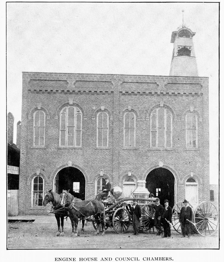 fire engine in front